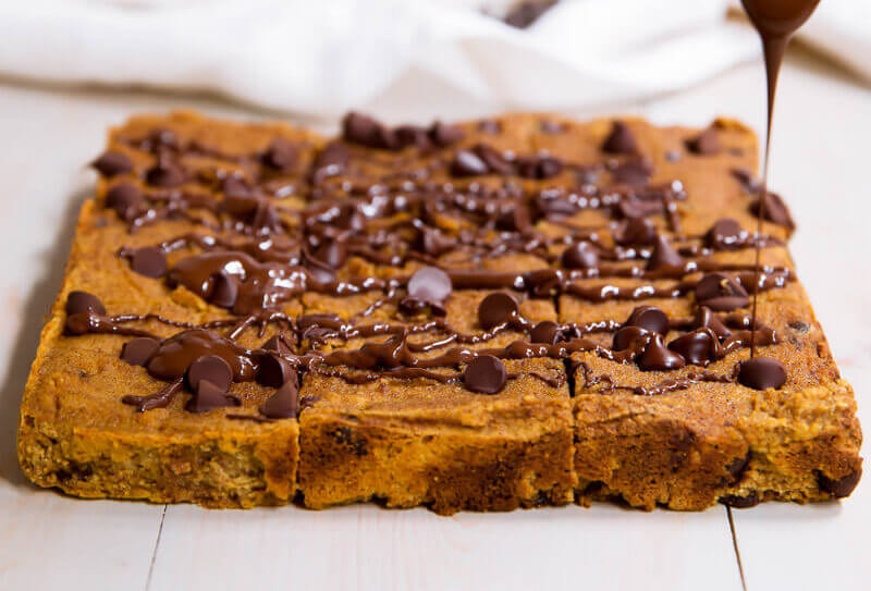 Chocolate Chip Coconut Flour Pumpkin Bars